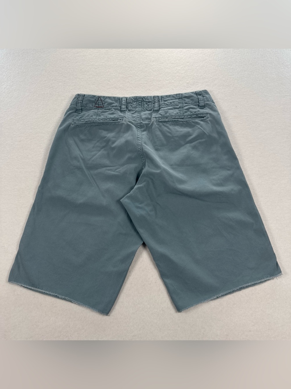 Paperbacks Flat Front Casual Shorts Size 29 Chino Surf Cali Long Raw Hem Bermuda - Picture 8 of 12